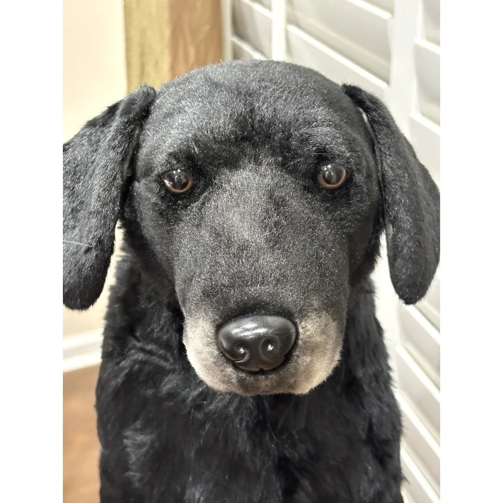 Cuddle Clones Custom Black Labrador Retriever Realistic Plush Stuffed Animal Dog